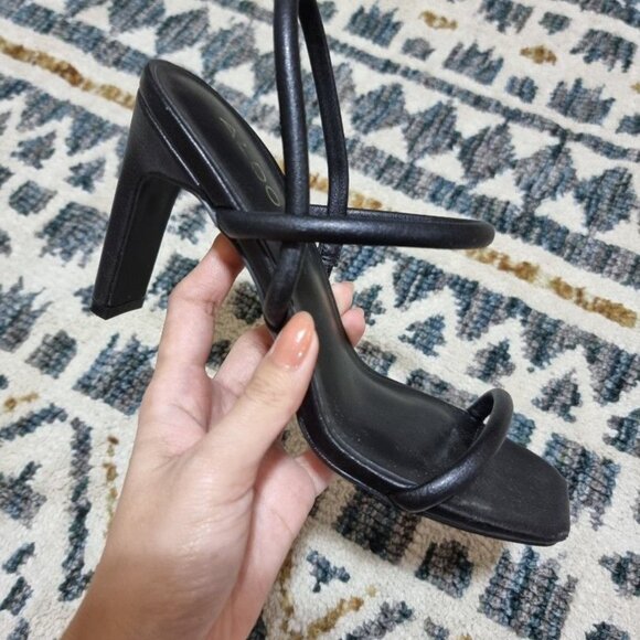 Aldo Black Strappy Heels - Picture 3 of 7